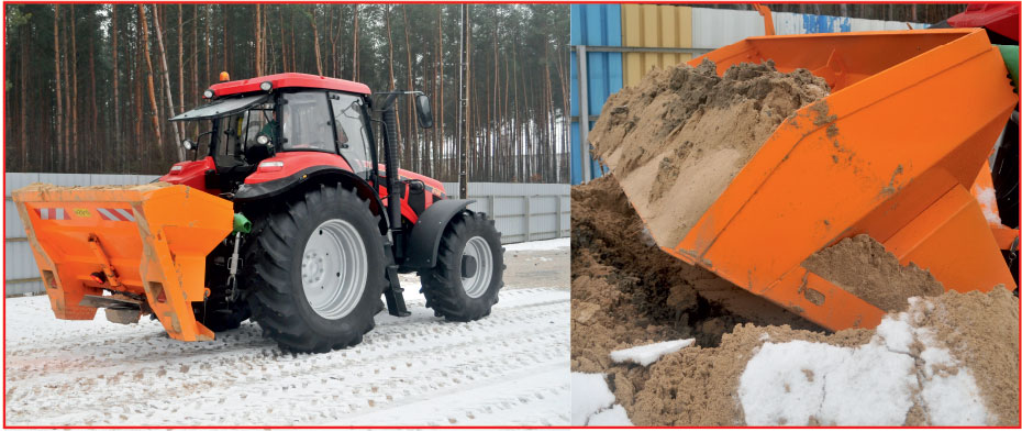 Pronar HZS-10 Self-Loading Gritter / Road Salt Spreader for Mounting on Rear Tractor Linkage 1 Cubic Meter Capacity