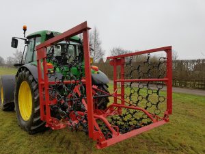 Chain Harrow mat shown aggressive side down