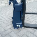 Pallet forks for tractor loader with conus II bushes for bale spikes