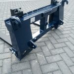 Pallet forks for tractor loader with conus II bushes for bale spikes