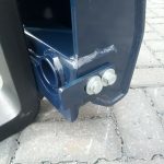 Pallet tine support bracket set with bale spike bushes