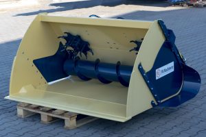 Feed line auger dispenser bucket for roots, grains, silage and other foodstuffs from Agritrend LTD