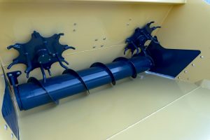 Feed line auger dispenser bucket for roots, grains, silage and other foodstuffs from Agritrend LTD