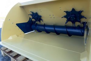 Feed line auger dispenser bucket for roots, grains, silage and other foodstuffs from Agritrend LTD