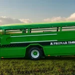 Pronar T046-H Single Axle Cattle and Livestock Trailer with Hydraulic Drop-Down Floor and hydraulic shock absorbers on the suspension