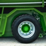 Pronar T046-H Single Axle Cattle and Livestock Trailer with Hydraulic Drop-Down Floor and hydraulic shock absorbers on the suspension