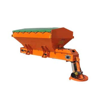 Lorry mounted demountable road salt gritter spreaders.