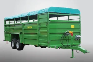 Pronar T046-2 Double Axle Cattle and Livestock Trailer with Hydraulic Drop-Down Floor