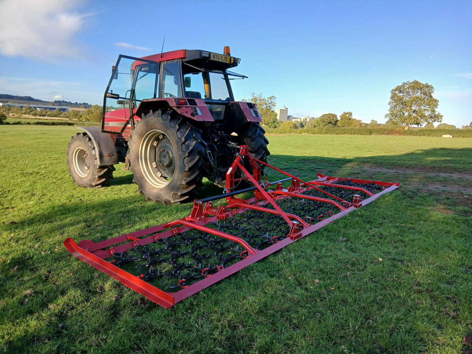 Agritrend hydraulic folding tractor mounted chain harrow